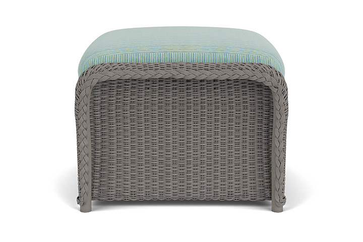 Lloyd Flanders™ Weekend Retreat Woven Ottoman - Pewter, Unearth Dew