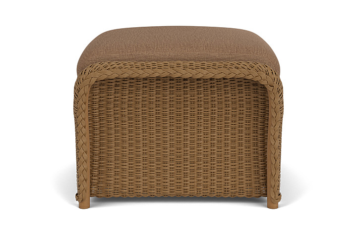 Lloyd Flanders™ Weekend Retreat Woven Ottoman - Hickory, Canvas Natural