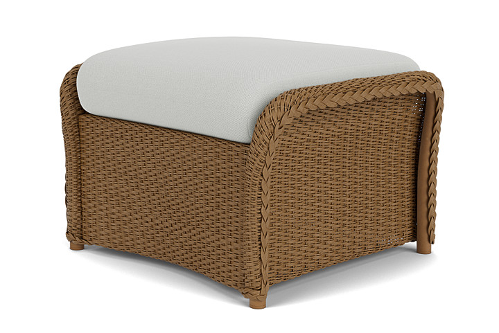 Lloyd Flanders™ Weekend Retreat Woven Ottoman - Hickory, Loveboat Mint