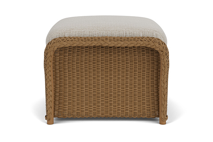 Lloyd Flanders™ Weekend Retreat Woven Ottoman - Hickory, Callen Celadon