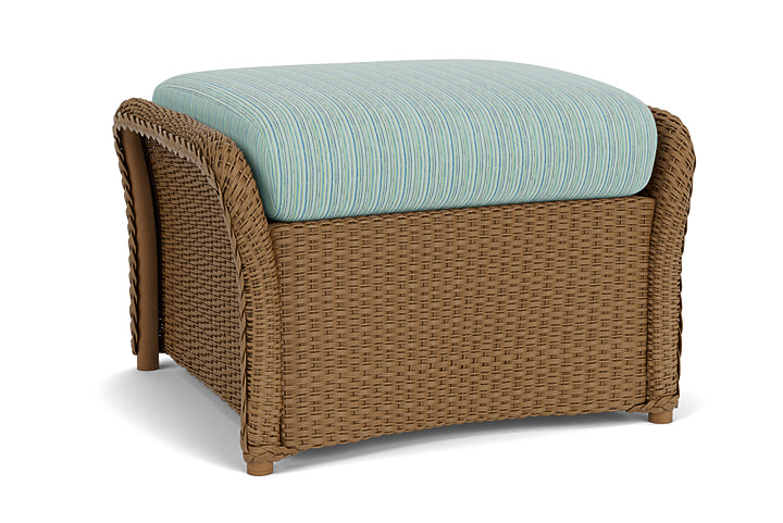 Lloyd Flanders™ Weekend Retreat Woven Ottoman - Hickory, Unearth Dew