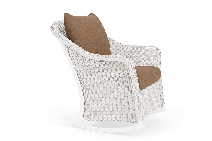 Lloyd Flanders™ Weekend Retreat Lounge Rocker - White, Canvas Natural