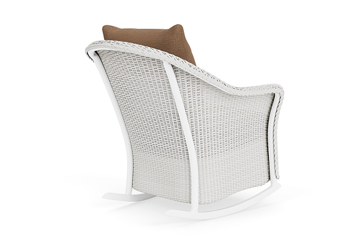 Lloyd Flanders™ Weekend Retreat Lounge Rocker - Matte White, Canvas Natural