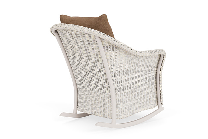 Lloyd Flanders™ Weekend Retreat Lounge Rocker - Antique White, Canvas Natural