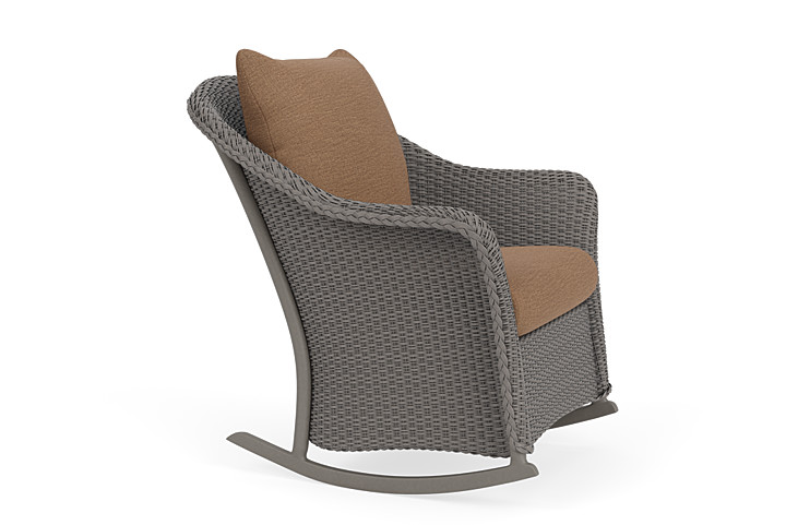 Lloyd Flanders™ Weekend Retreat Lounge Rocker - Pewter, Canvas Natural