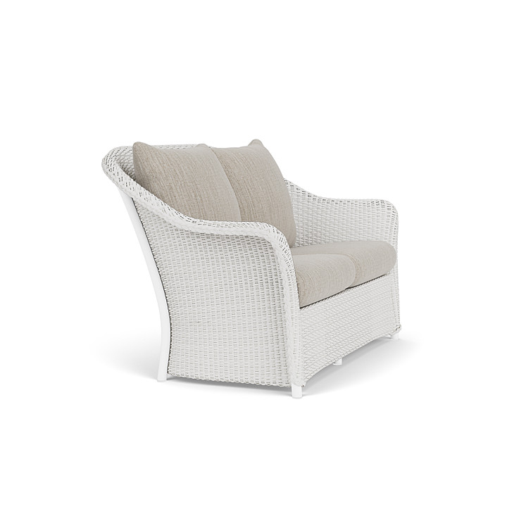 Lloyd Flanders™ Weekend Retreat Loveseat - Matte White, Callen Celadon