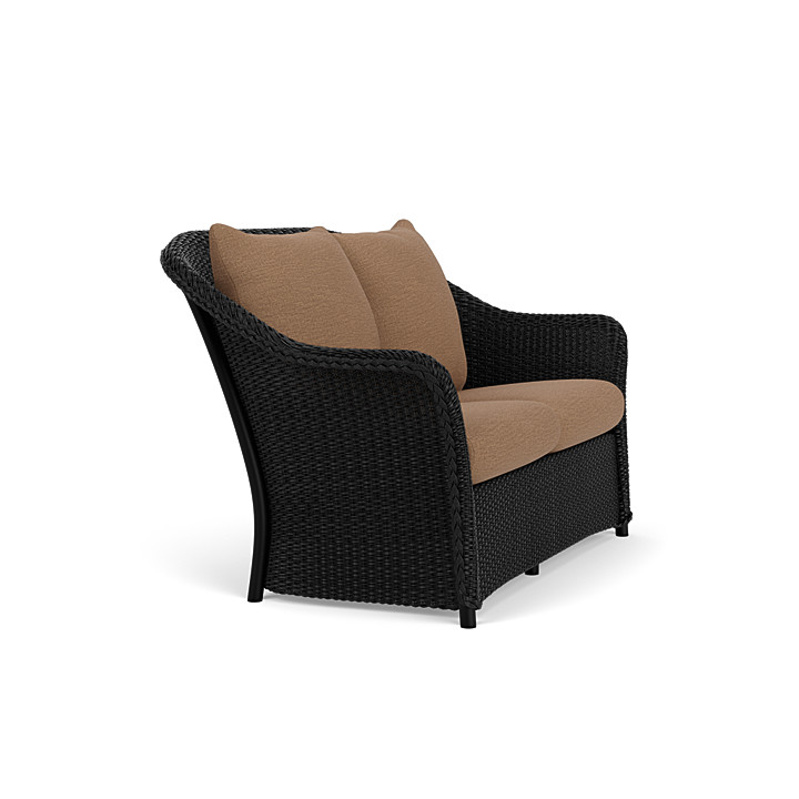 Lloyd Flanders™ Weekend Retreat Loveseat - Ebony, Canvas Natural