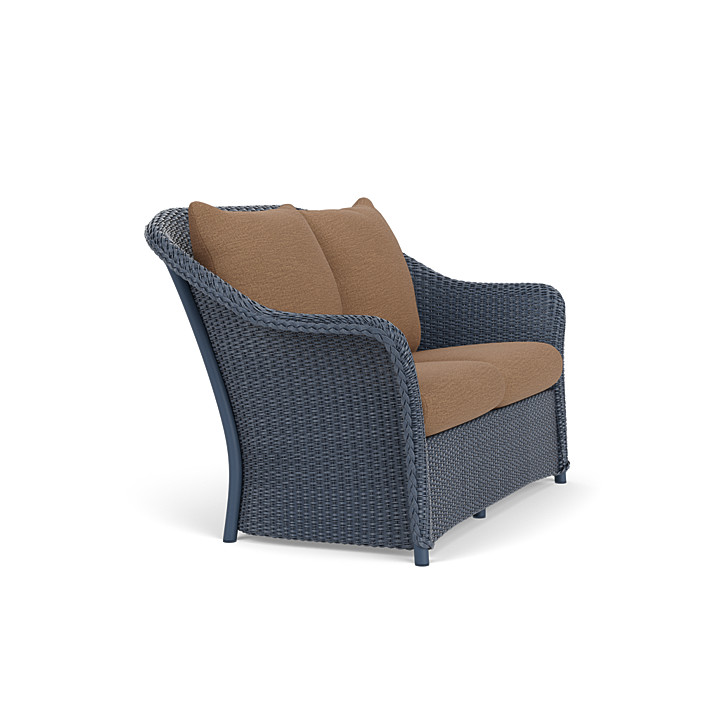 Lloyd Flanders™ Weekend Retreat Loveseat - Denim Blue, Canvas Natural