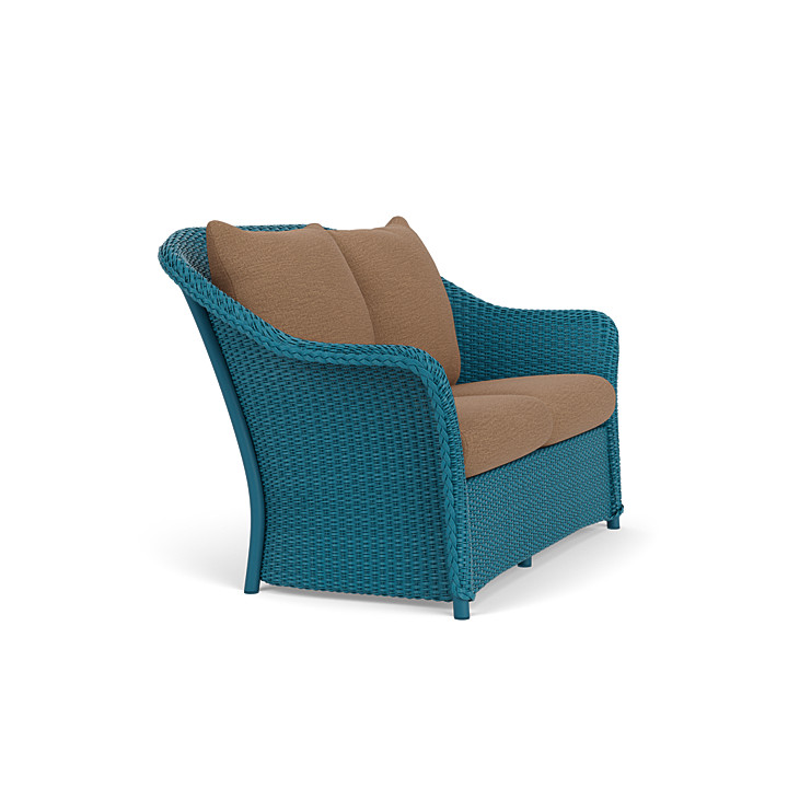 Lloyd Flanders™ Weekend Retreat Loveseat - Peacock, Canvas Natural