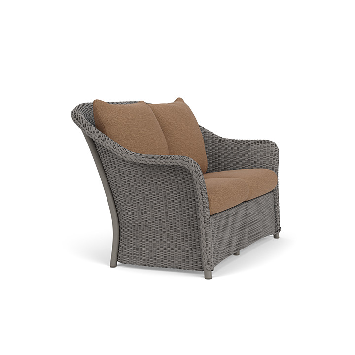 Lloyd Flanders™ Weekend Retreat Loveseat - Pewter, Canvas Natural