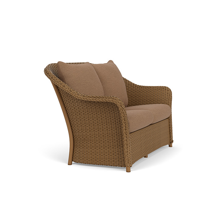 Lloyd Flanders™ Weekend Retreat Loveseat - Hickory, Canvas Natural