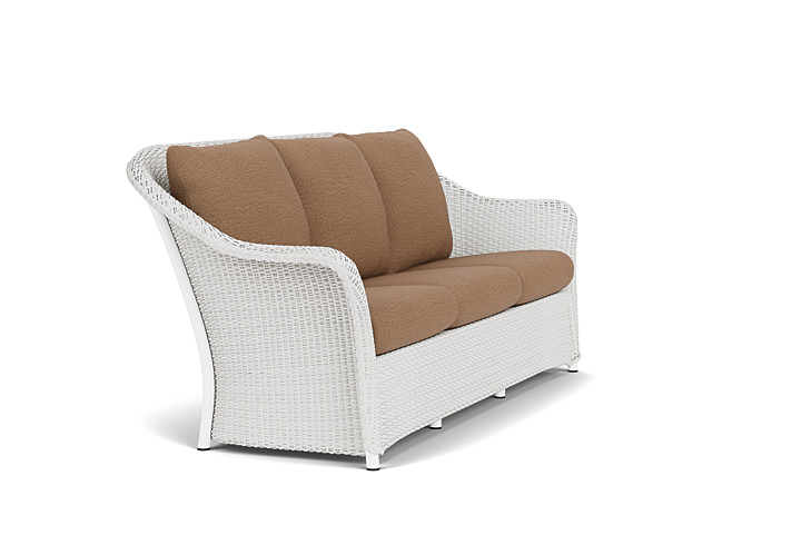 Lloyd Flanders™ Weekend Retreat Sofa - Matte White, Canvas Natural