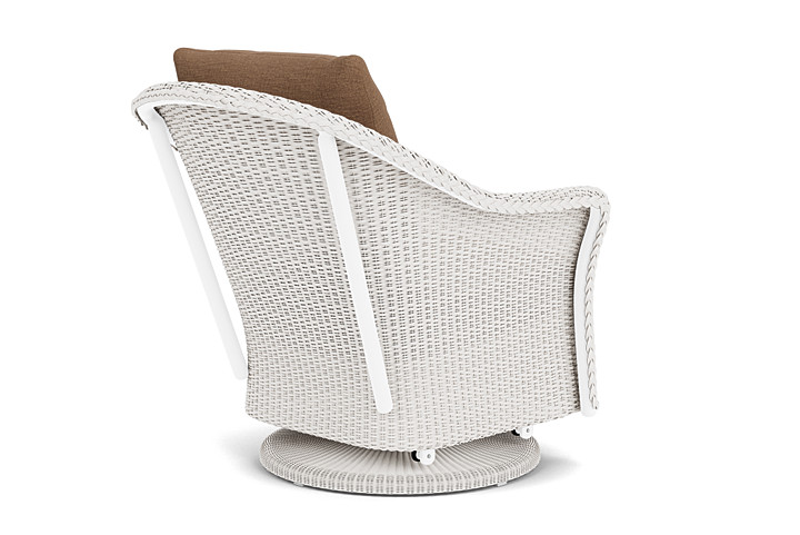 Lloyd Flanders™ Weekend Retreat Swivel Glider Lounge Chair - White, Canvas Natural