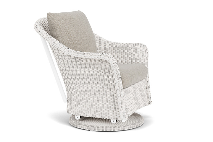 Lloyd Flanders™ Weekend Retreat Swivel Glider Lounge Chair - White, Callen Celadon