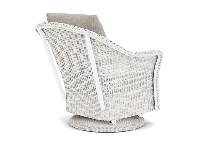 Lloyd Flanders™ Weekend Retreat Swivel Glider Lounge Chair - White, Callen Celadon