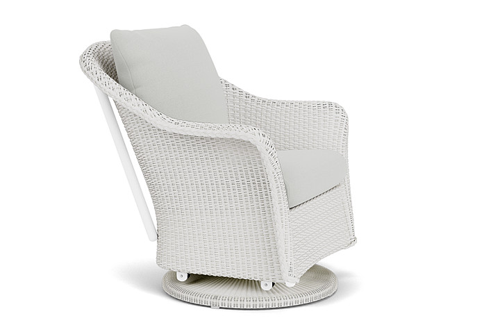 Lloyd Flanders™ Weekend Retreat Swivel Glider Lounge Chair - Matte White, Loveboat Mint