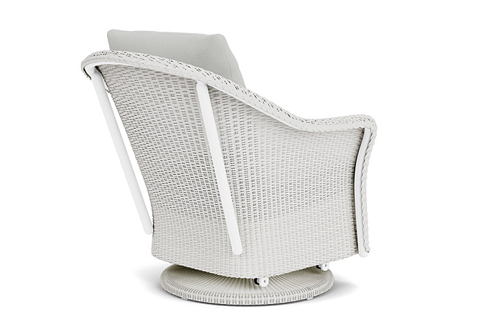 Lloyd Flanders™ Weekend Retreat Swivel Glider Lounge Chair - Matte White, Loveboat Mint