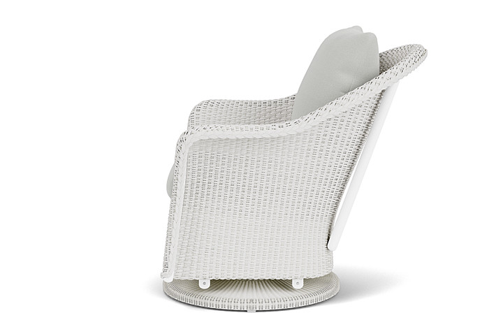 Lloyd Flanders™ Weekend Retreat Swivel Glider Lounge Chair - Matte White, Loveboat Mint