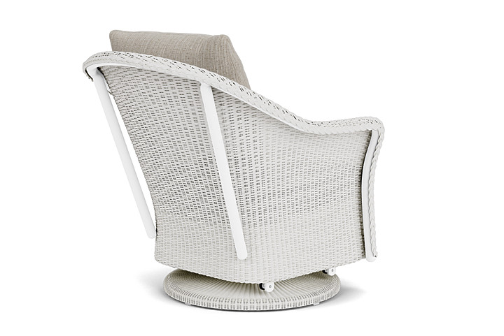 Lloyd Flanders™ Weekend Retreat Swivel Glider Lounge Chair - Matte White, Callen Celadon