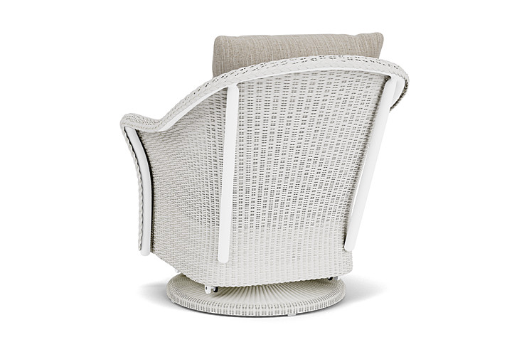 Lloyd Flanders™ Weekend Retreat Swivel Glider Lounge Chair - Matte White, Callen Celadon