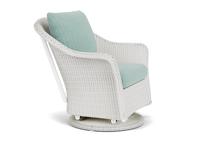 Lloyd Flanders™ Weekend Retreat Swivel Glider Lounge Chair - Matte White, Unearth Dew