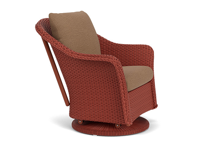 Lloyd Flanders™ Weekend Retreat Swivel Glider Lounge Chair - Terracotta, Canvas Natural