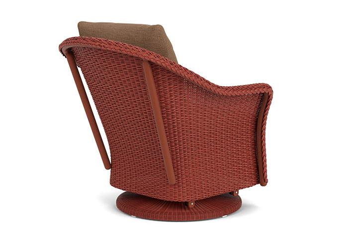 Lloyd Flanders™ Weekend Retreat Swivel Glider Lounge Chair - Terracotta, Canvas Natural