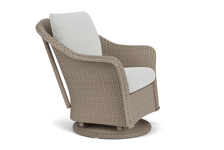 Lloyd Flanders™ Weekend Retreat Swivel Glider Lounge Chair - French Beige, Loveboat Mint