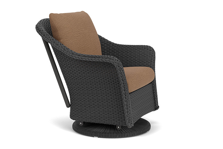 Lloyd Flanders™ Weekend Retreat Swivel Glider Lounge Chair - Charcoal, Canvas Natural