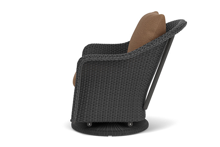 Lloyd Flanders™ Weekend Retreat Swivel Glider Lounge Chair - Charcoal, Canvas Natural