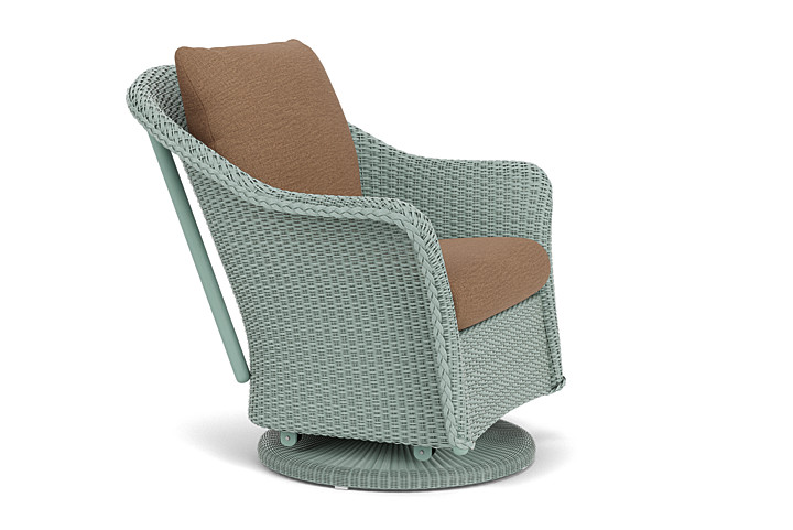 Lloyd Flanders™ Weekend Retreat Swivel Glider Lounge Chair - Sea Glass, Canvas Natural