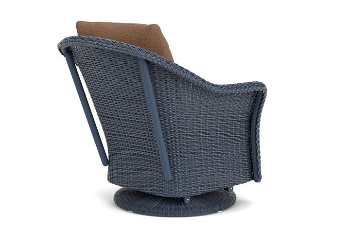 Lloyd Flanders™ Weekend Retreat Swivel Glider Lounge Chair - Denim Blue, Canvas Natural