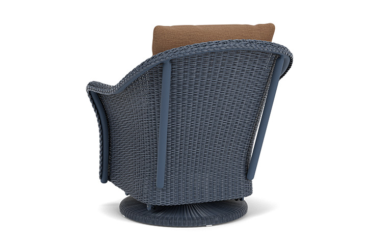 Lloyd Flanders™ Weekend Retreat Swivel Glider Lounge Chair - Denim Blue, Canvas Natural