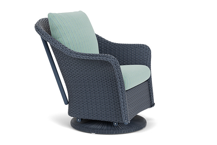 Lloyd Flanders™ Weekend Retreat Swivel Glider Lounge Chair - Denim Blue, Unearth Dew