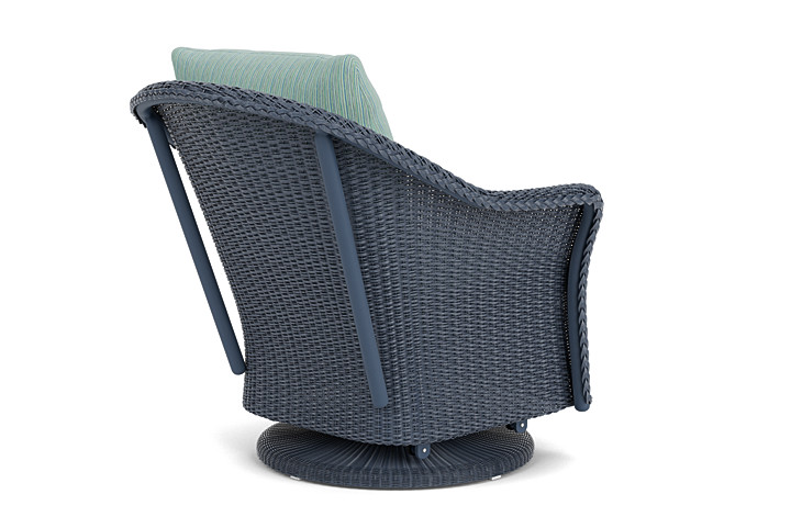 Lloyd Flanders™ Weekend Retreat Swivel Glider Lounge Chair - Denim Blue, Unearth Dew