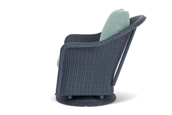 Lloyd Flanders™ Weekend Retreat Swivel Glider Lounge Chair - Denim Blue, Unearth Dew