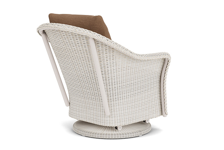 Lloyd Flanders™ Weekend Retreat Swivel Glider Lounge Chair - Antique White, Canvas Natural