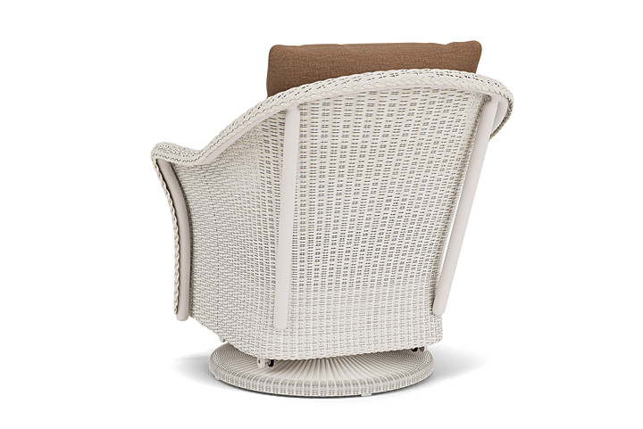 Lloyd Flanders™ Weekend Retreat Swivel Glider Lounge Chair - Antique White, Canvas Natural