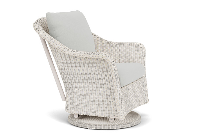 Lloyd Flanders™ Weekend Retreat Swivel Glider Lounge Chair - Antique White, Loveboat Mint