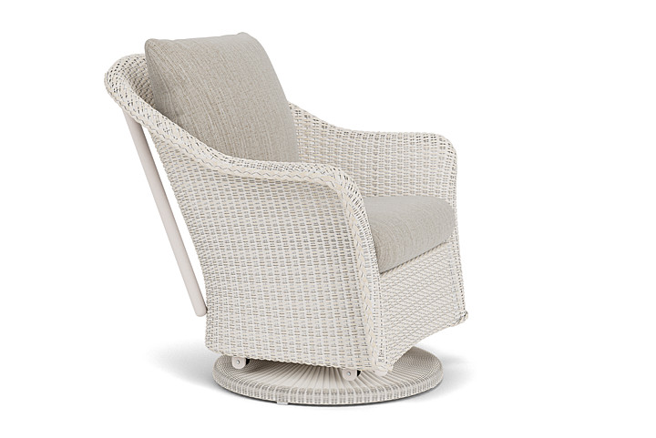 Lloyd Flanders™ Weekend Retreat Swivel Glider Lounge Chair - Antique White, Callen Celadon