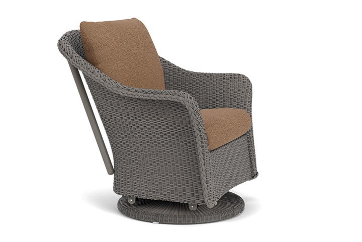 Lloyd Flanders™ Weekend Retreat Swivel Glider Lounge Chair - Pewter, Canvas Natural