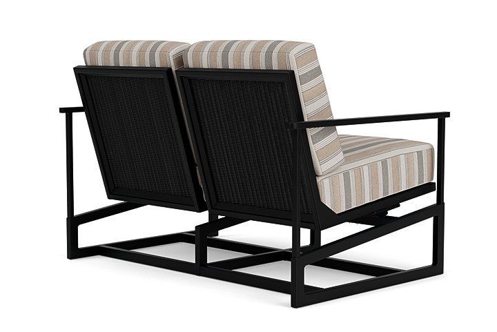 Lloyd Flanders™ Summit Spring Rocker Loveseat - Ebony