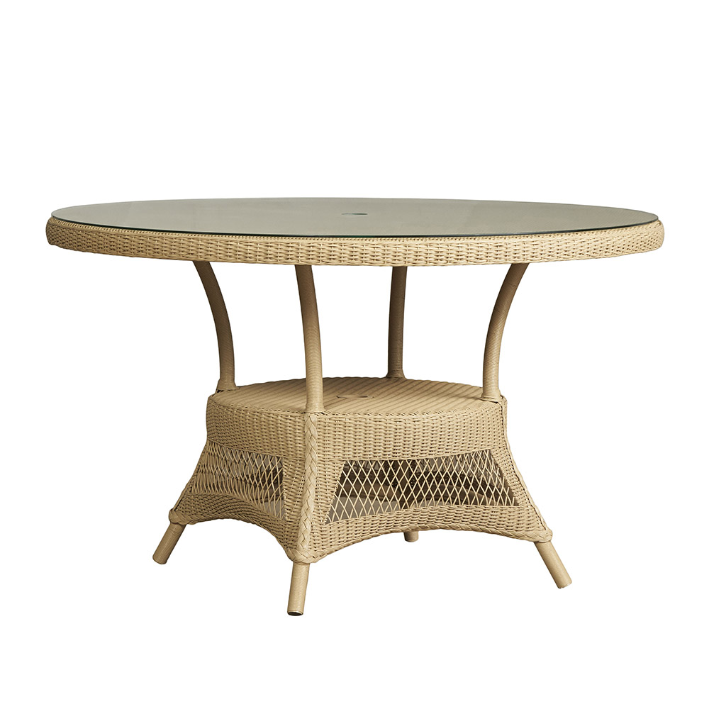 Lloyd Flanders - Loom 49" Round Umbrella Dining Table