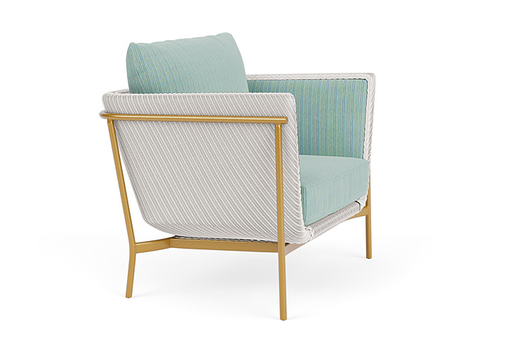 Lloyd Flanders™ Solstice Lounge Chair - White, Metallic Gold