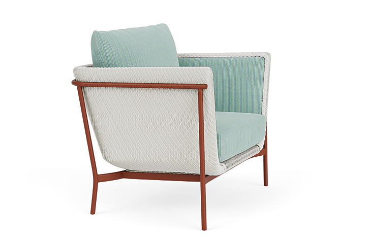 Lloyd Flanders™ Solstice Lounge Chair - Matte White, Terracotta