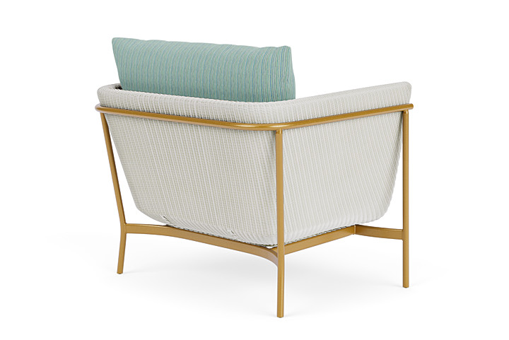 Lloyd Flanders™ Solstice Lounge Chair - Matte White, Metallic Gold