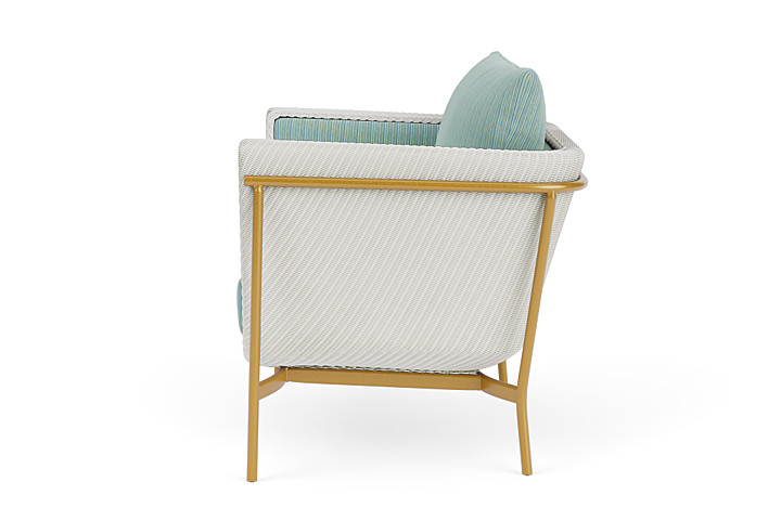 Lloyd Flanders™ Solstice Lounge Chair - Matte White, Metallic Gold