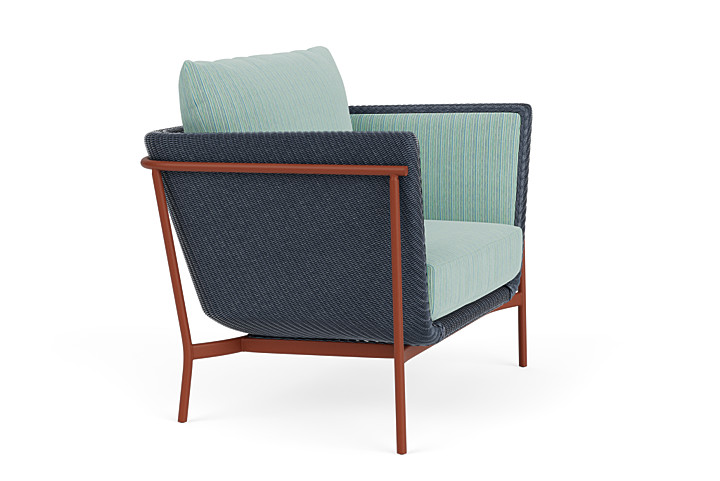 Lloyd Flanders™ Solstice Lounge Chair - Denim Blue, Terracotta