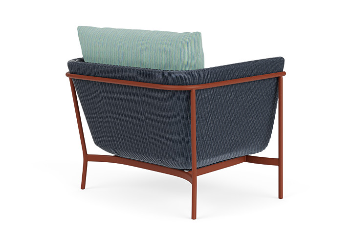 Lloyd Flanders™ Solstice Lounge Chair - Denim Blue, Terracotta