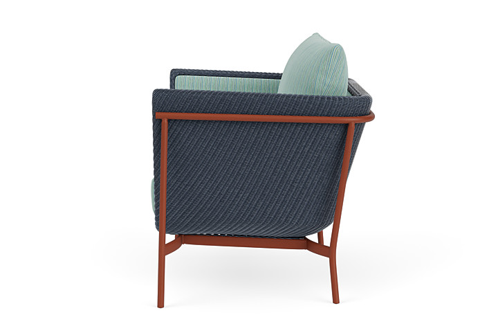 Lloyd Flanders™ Solstice Lounge Chair - Denim Blue, Terracotta